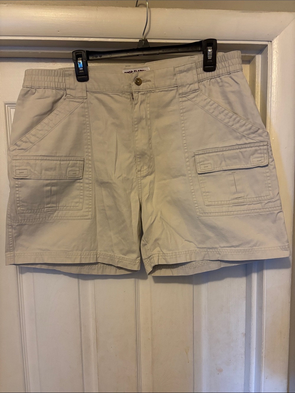 Men's Cargo Shorts in Light Tan with Utility Pockets Boca Classics Size 38